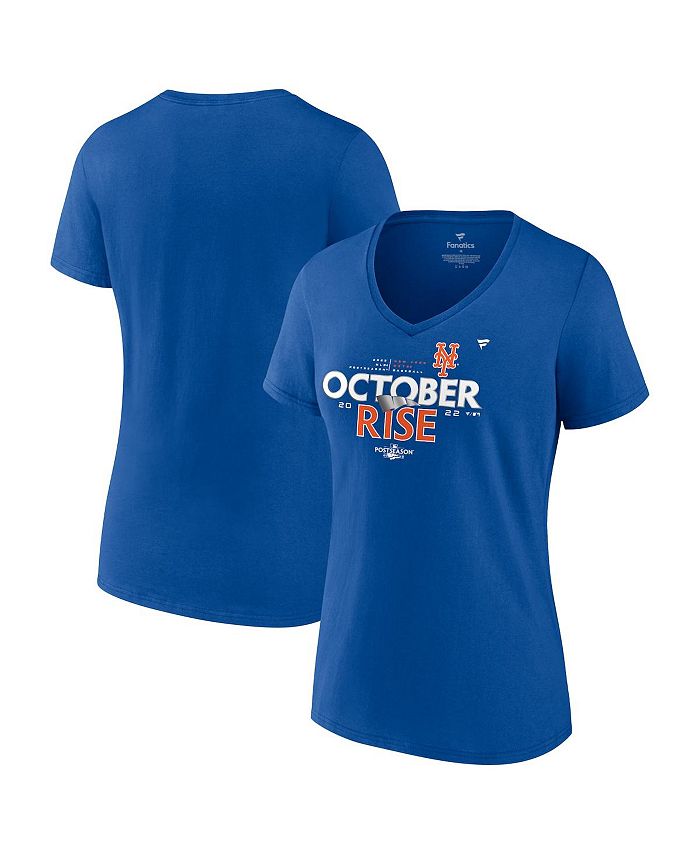 Men's New York Mets Fanatics Branded Royal 2022 Postseason - Locker Room T- Shirt