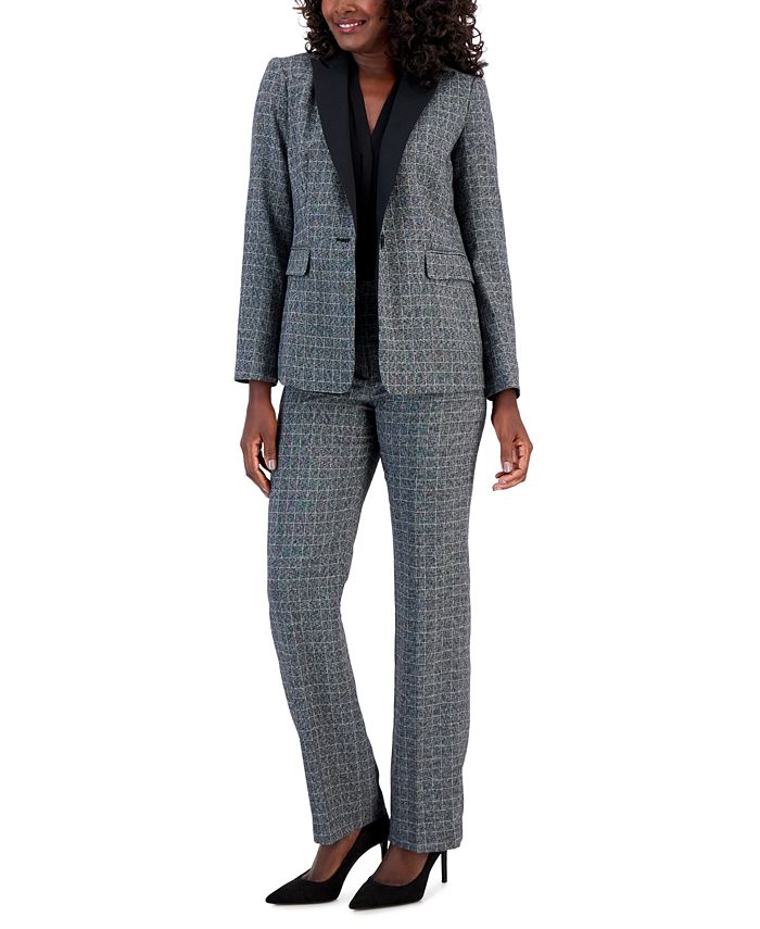 Womens plaid pant suit sale