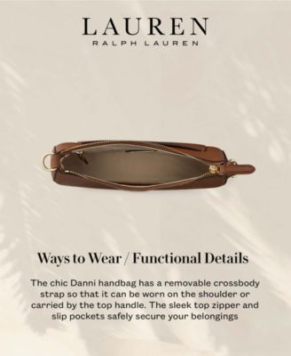 Lauren Ralph Lauren Women's Crosshatch Leather Medium Danni Shoulder Bag