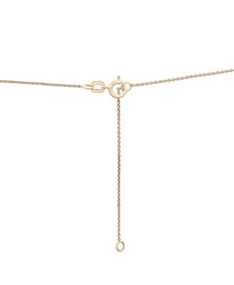 Diamond Lariat Choker Necklace (1/4 ct. t.w.) in 10k Gold, 14" + 2" extender, Created for Macy's
