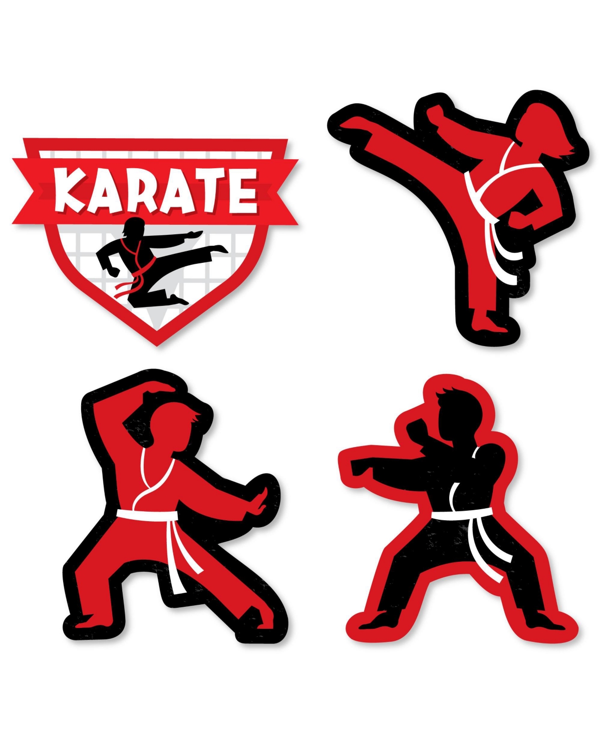 Karate Master - Diy Shaped Martial Arts Birthday Party Cut-Outs - 24 Count