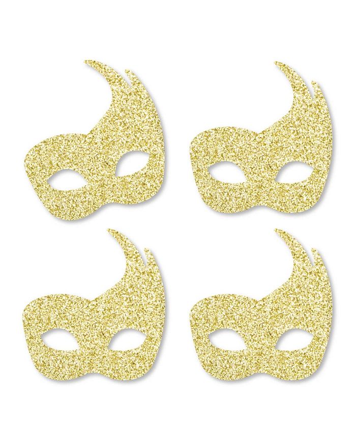 Big Dot of Happiness Colorful Mardi Gras Mask - Decorations DIY Masquerade Party Essentials - Set of 20