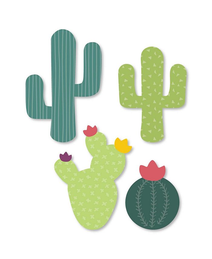 Big Dot Of Happiness Cactus Party Centerpiece Sticks - Set Of 15 Table Toppers For Fiesta Decor