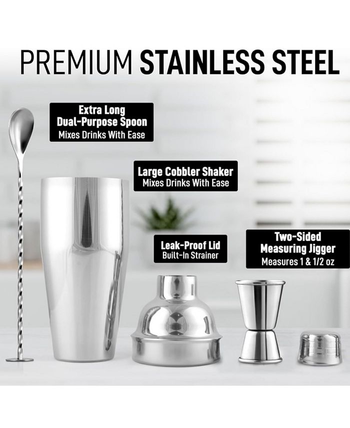 Zulay Kitchen Professional Cocktail Shaker with Accessories Set Macy's