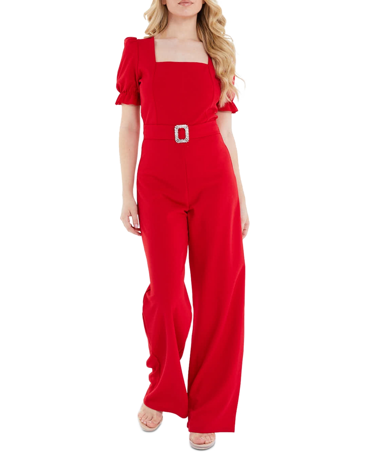 Red jumpsuit quiz store