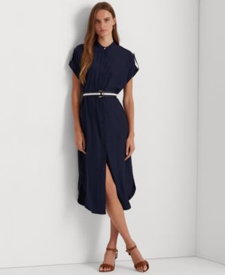 送関込☆LAURENRALPHLAUREN BELTED CREPE PINTUCKED SHIRTDRESS 31443114_fpx.tif?$filterlrg$&