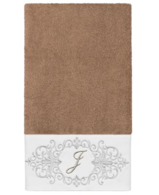 Turkish Cotton Monica Embellished Towel 3 Piece Set - Latte