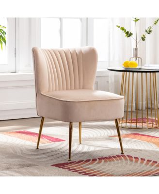 1 piece Velvet 22" Wide Upholstered Tufted Velvet Accent Chair