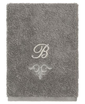 Turkish Cotton Monica Embellished Towel 3 Piece Set - Dark Gray