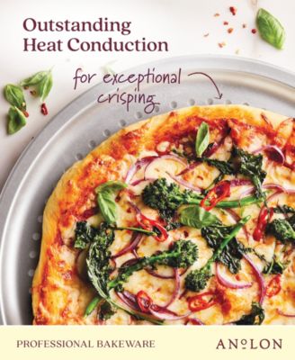 Pro-Bake Bakeware Aluminized Steel Perforated Pizza Pan, 14"