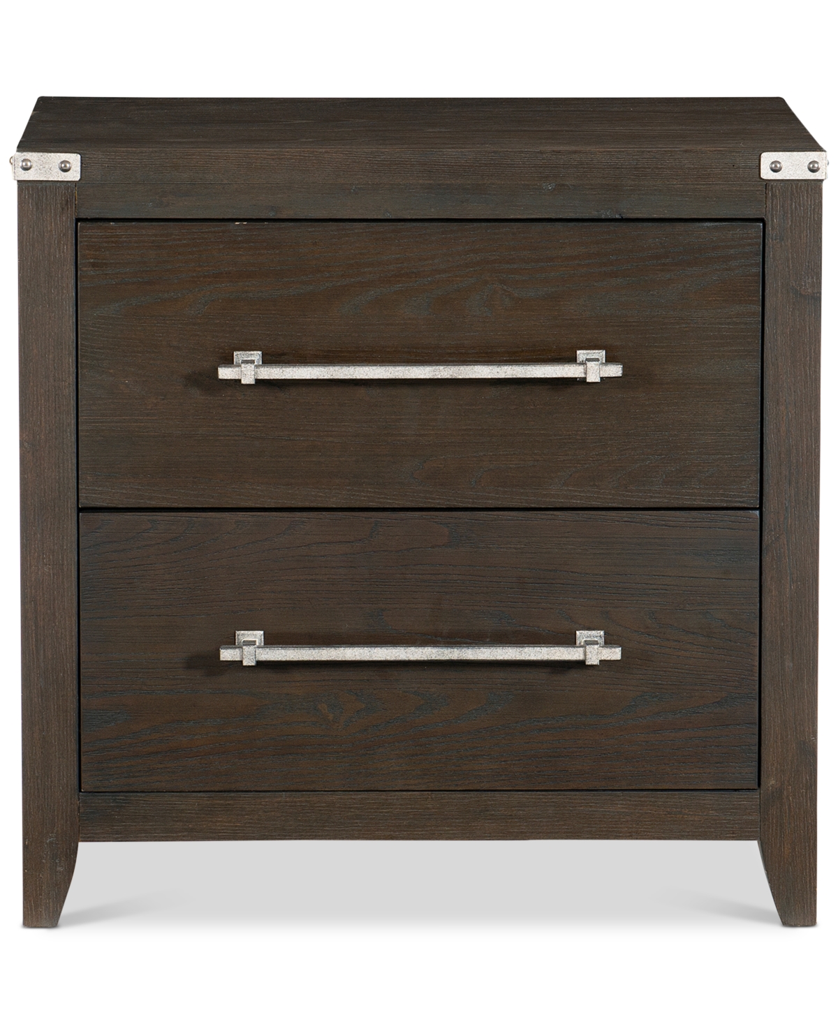 Homelegance Herman Nightstand With Power Outlets In Brown