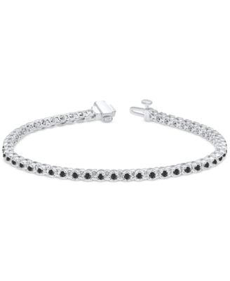 Macy's - Black Diamond Tennis Bracelet (1 ct. t.w.) in Sterling silver