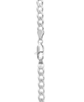 Men's Curb Link 24 Sterling Silver Necklace Chain (5-1/2mm)
