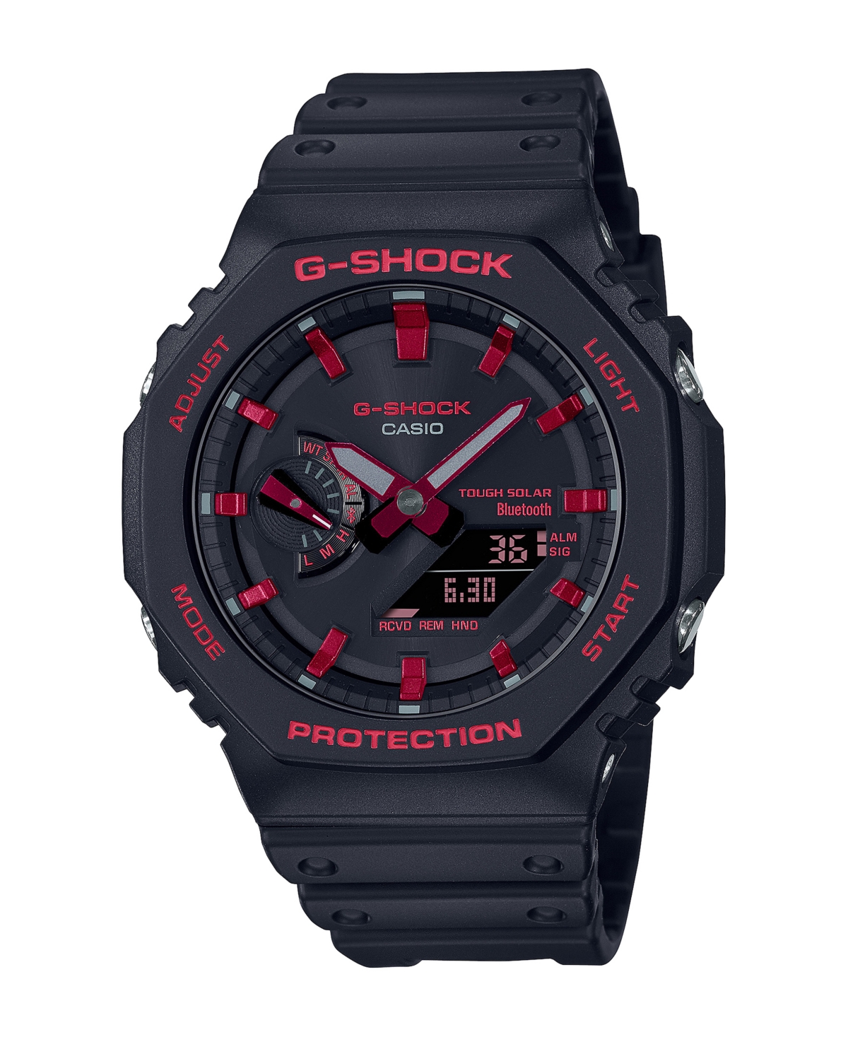 Shop G-shock Men's Two Hand Quartz Black Resin Strap Ana-digi Bluetooth Watch, 45.5mm, Gab2100bnr1a