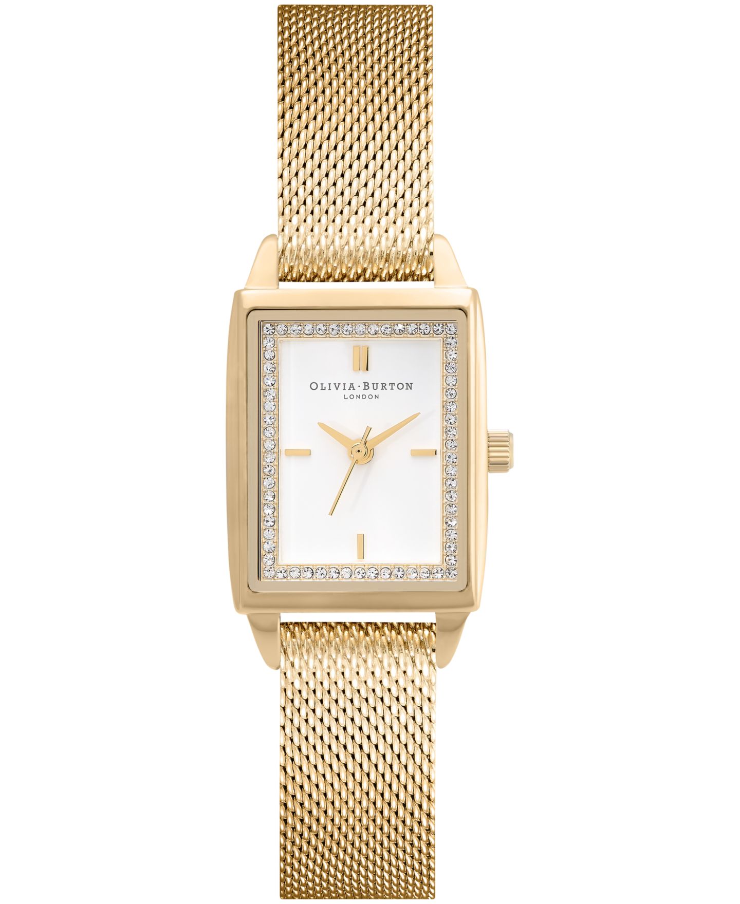 Женские часы Olivia Burton Quartz Gold-Tone Stainless Steel Mesh Watch 25.5mm x 20.5mm — фото 1