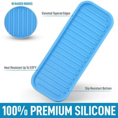 Silicone Sponge Holder for Kitchen Sink - Flexible Multipurpose Kitchen Soap Tray Sponge Organizer