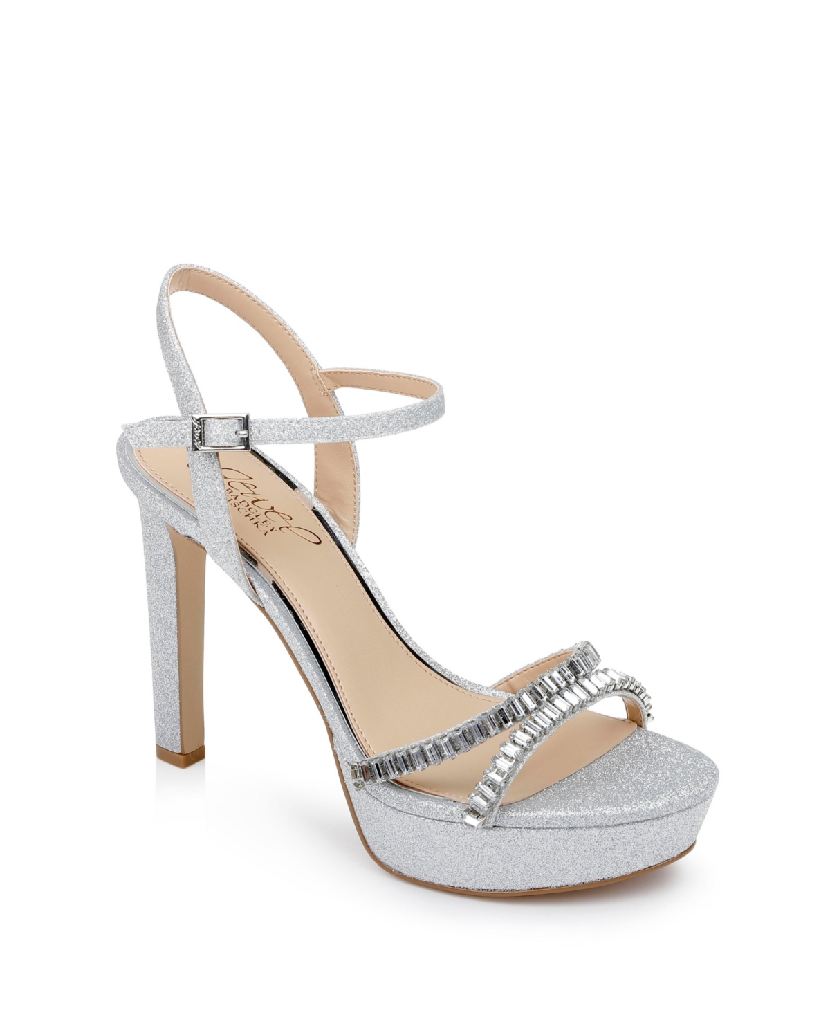 Women's Gallant Platform Evening Sandals - Silver Glitter