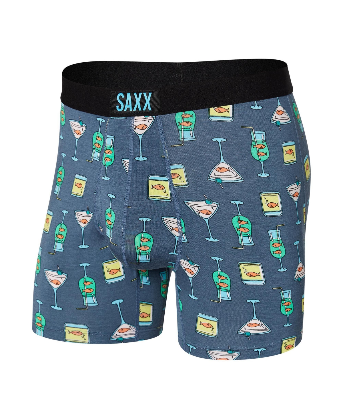 Saxx Men's Ultra Super Soft Relaxed Fit Boxer Briefs In Nautical Nightcap