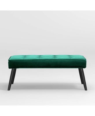 Velvet Tufted Bedroom Bench for Living Room & Entryway