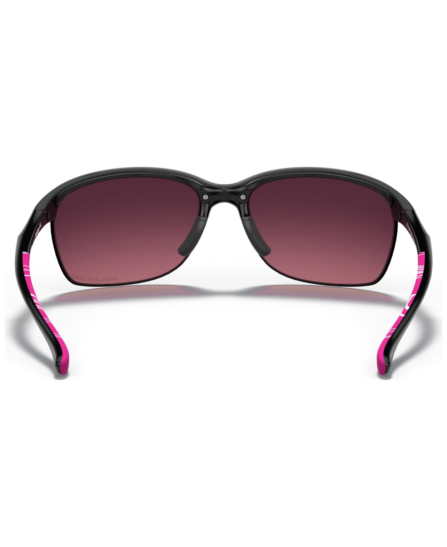 Женские солнцезащитные очки Oakley Unstoppable Polarized, OO9191, цвет: Чёрный блестящий / Розовый градиентный — фото 4