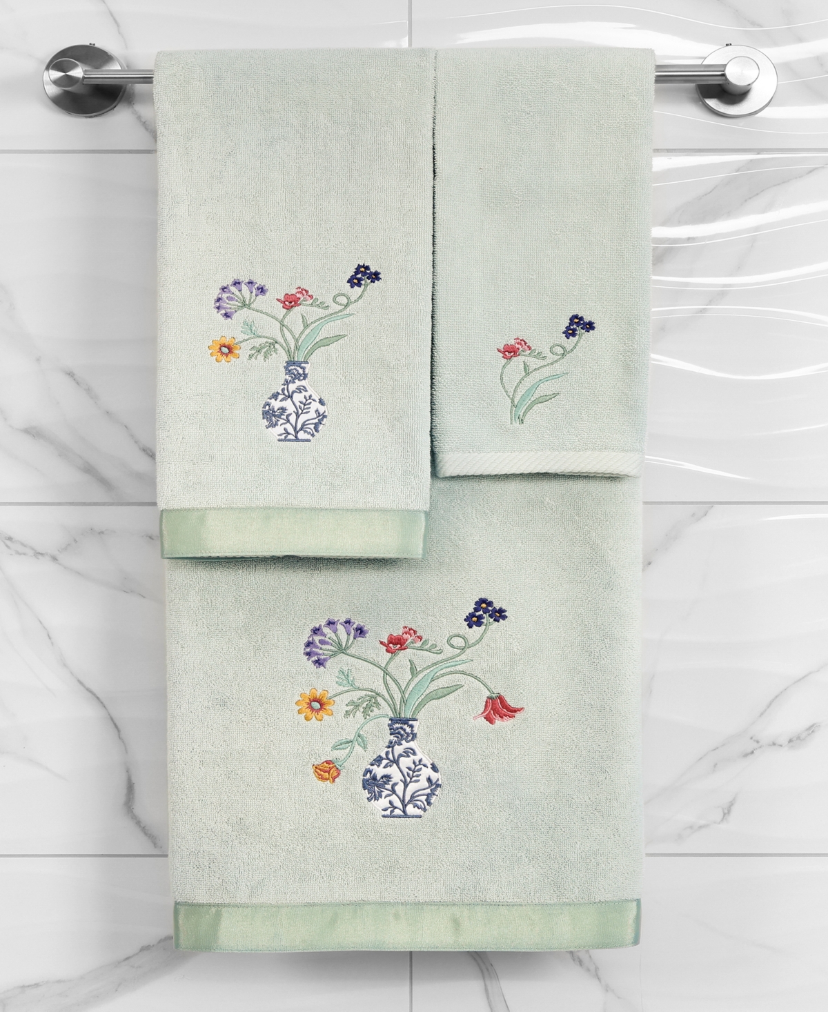 Linum Home Turkish Cotton Stella Embellished -Pc. Bath Towel Set