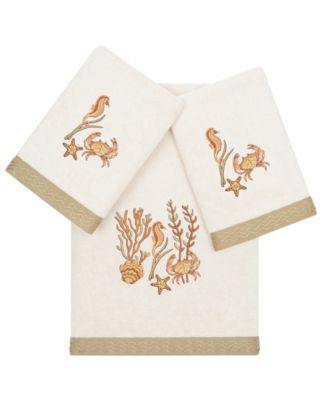 Turkish Cotton Aaron Embellished 3-Pc. Bath Towel Set
