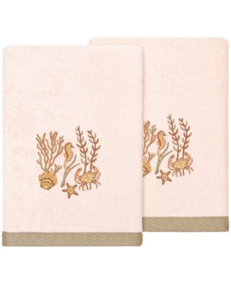 Turkish Cotton Aaron Embellished 2-Pc. Bath Towel Set