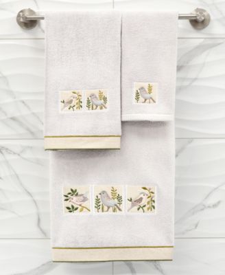 Turkish Cotton Belinda Embellished 2-Pc. Hand Towel Set