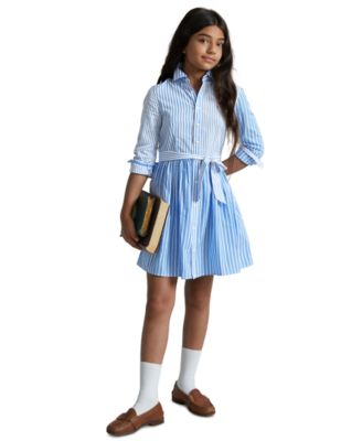 Polo Ralph Lauren Big Girls Poplin Fun Shirt Dress Macy's - Main Image