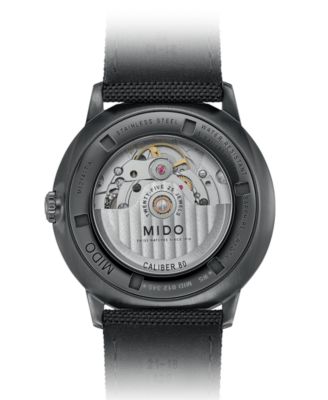 Men's Swiss Automatic Commander Gradient Black Fabric Strap Watch 40mm