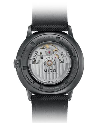 Mido - Men's Swiss Automatic Commander Gradient Black Fabric Strap Watch 40mm