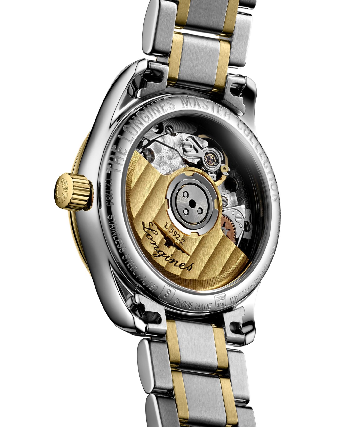 Женские швейцарские часы Longines Master с бриллиантом, золото 18 карат, 26 мм — фото 4