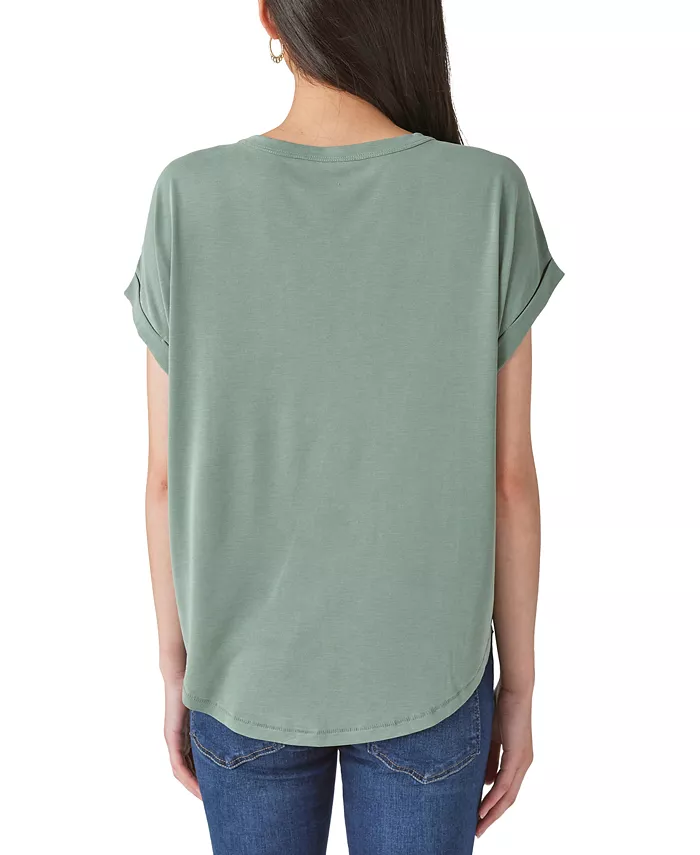 Women's Short Sleeve Sandwash Dolman T-Shirt - thumbnail 6
