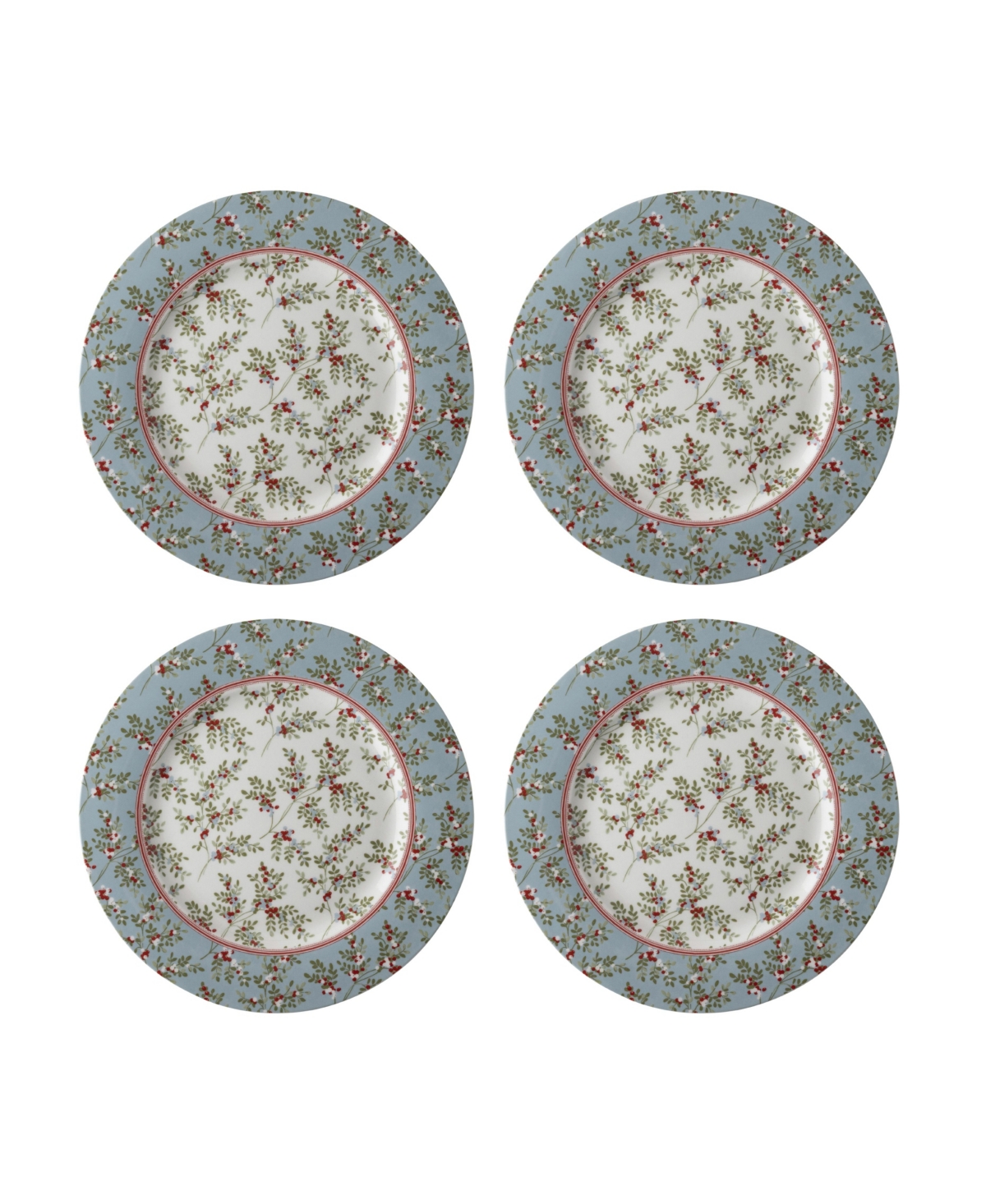 Laura Ashley Plates Stockbridge Collectables Gift Set, 4 Piece In Blue