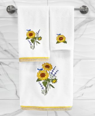 Turkish Cotton Girasol Embellished 2-Pc. Hand Towel Set