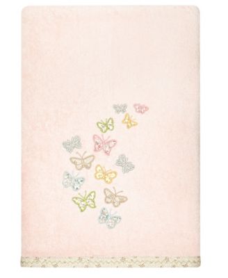 Turkish Cotton Mariposa Embellished 3-Pc. Bath Towel Set