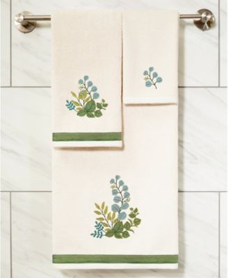 Turkish Cotton Botanica Embellished 3-Pc. Bath Towel Set