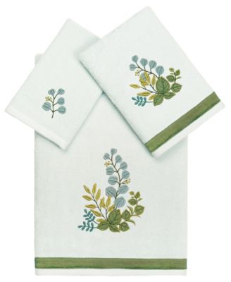 Turkish Cotton Botanica Embellished 3-Pc. Bath Towel Set