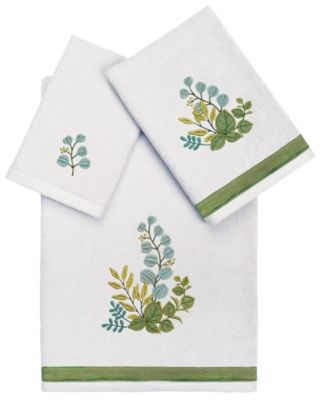 Turkish Cotton Botanica Embellished 3-Pc. Bath Towel Set