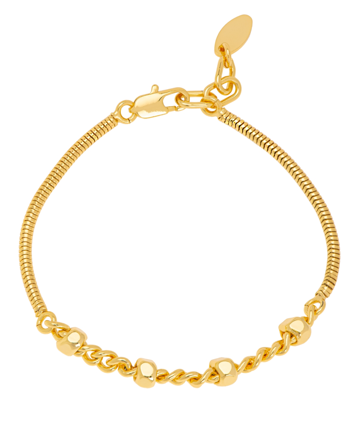 Macy's Gold Plated Chain Link Bracelet In Gold-plated