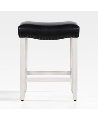 24" Upholstered Saddle Seat Counter Stool
