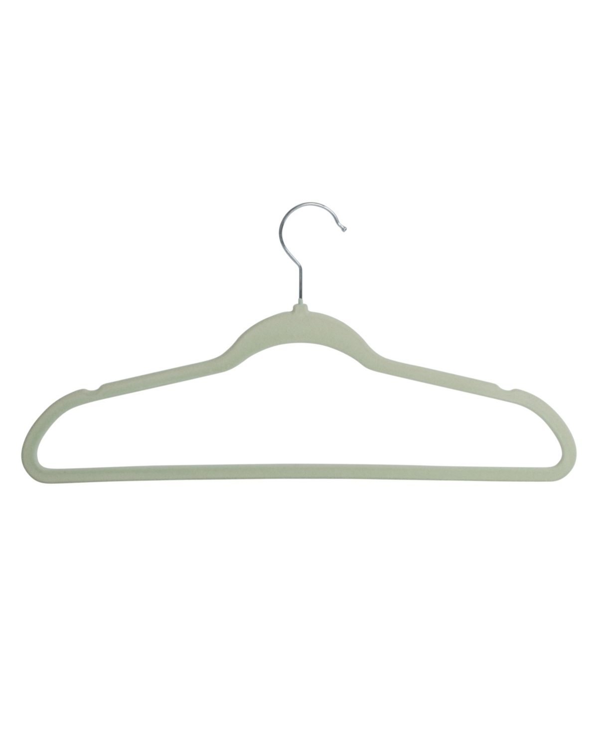 Slim-Profile Non-Slip Velvet Hangers Set, 35 Pieces - Green