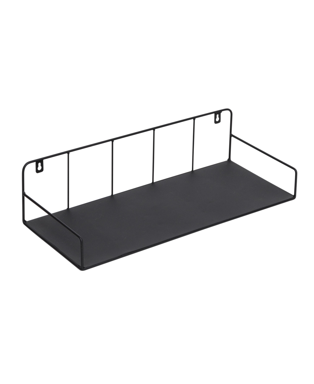 Curved Metal Floating Wall Shelf - Black