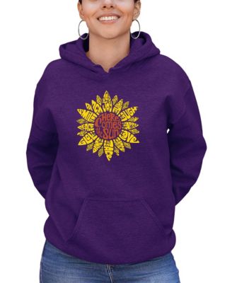 Women's Sunflower Word Art Hooded Sweatshirt