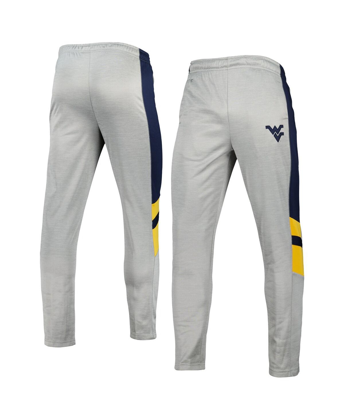Shop Colosseum Men's  Heathered Gray And Navy West Virginia Mountaineers Bushwood Pants In Heathered Gray,navy