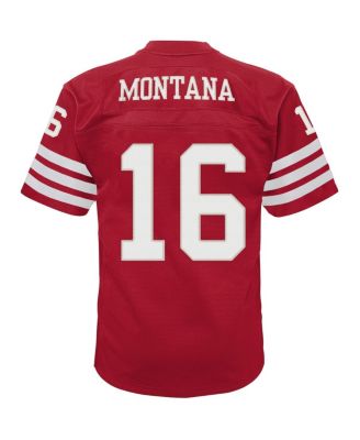 Infant Boys and Girls Joe Montana Scarlet San Francisco 49ers 1990 Retired Legacy Jersey