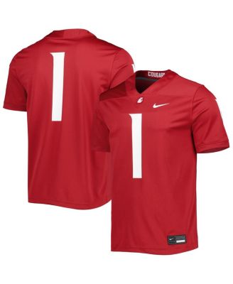 Men's #1 Crimson Washington State Cougars Untouchable Football Jersey