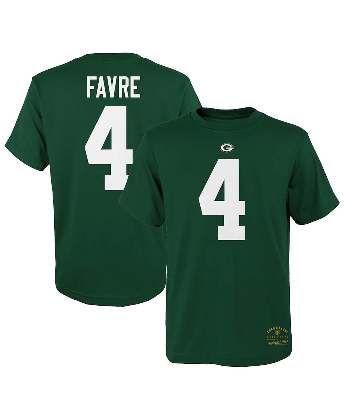 Shop Mitchell & Ness Big Boys  Brett Favre Green Green Bay Packers Retired Retro Player Name And Number T-