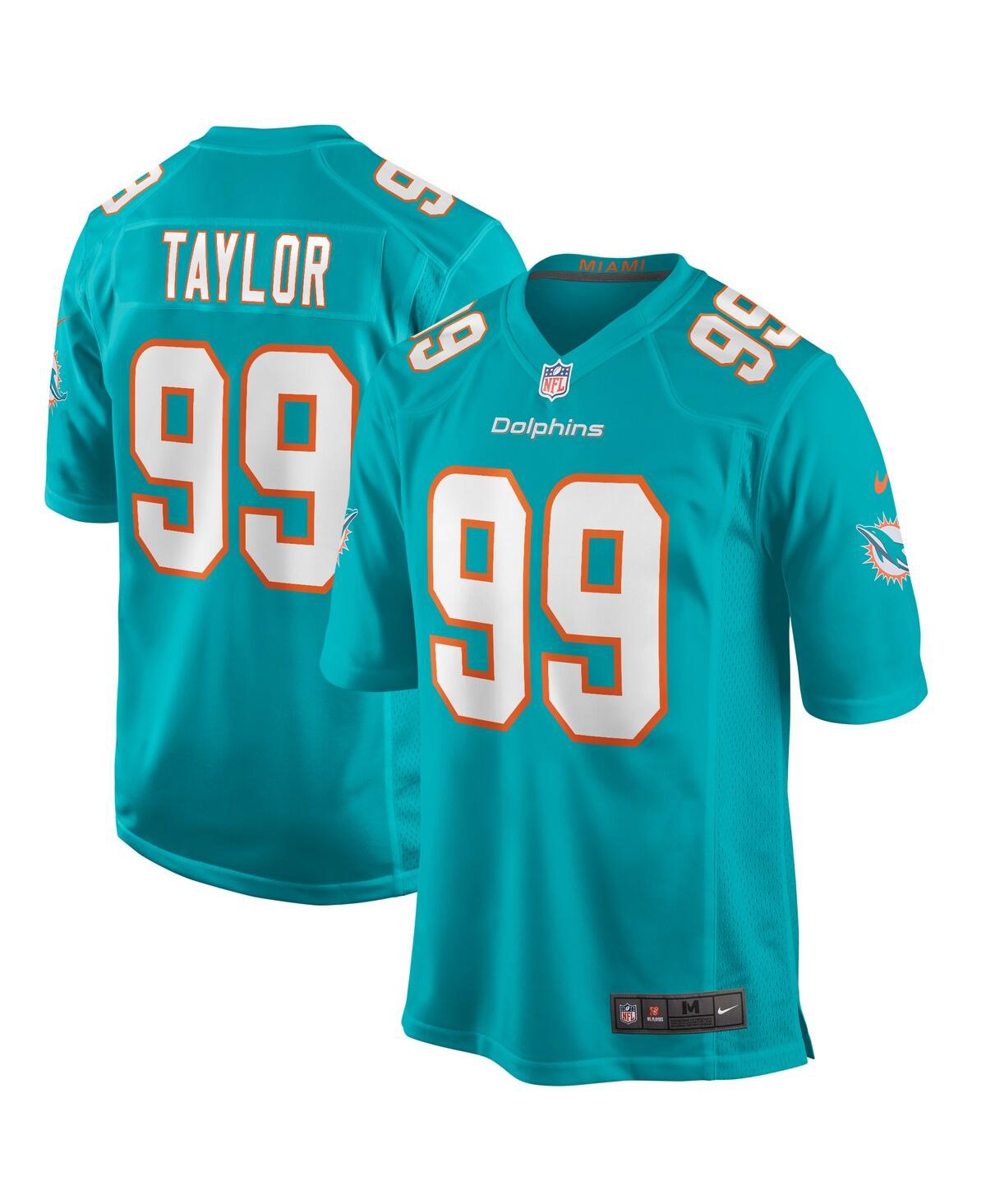 Men's Nike Jason TaylorMiami Dolphins Game Retired Player Jersey - Aqua