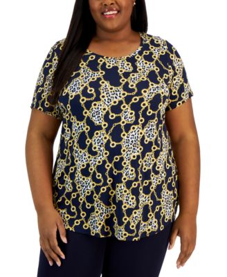 JM Collection - Plus Size Printed T-Shirt